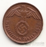 Германия 2 пфеннига 1938 G