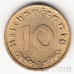 Германия 10 пфеннигов 1939 A