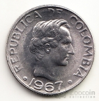 Колумбия 10 сентаво 1967