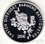 Финляндия 20 евро 2020 100 лет обществу защиты детей (коробка)