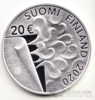 Финляндия 20 евро 2020 100 лет со Дня рождения Вяйне Линна (коробка)
