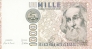 Италия 1000 лир 1982 (подпись №1)