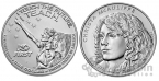 США 1 доллар 2021 Криста Маколифф - первая женщина-учитель в космосе (Proof)