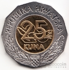 Хорватия 25 куна 2000 Миллениум