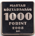 Венгрия 1000 форинтов 2008 Изобретения и технические инновации - Пушкаш Тивадар (proof)