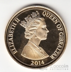 Гибралтар 1 крона 2014 Первая Мировая Война - танки