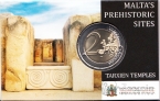 Мальта 2 евро 2021 Храм Таршиен (карта)