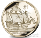 Брит. Виргинские острова 1 доллар 2022 Парусник Santa Maria