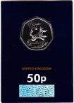 Великобритания 50 пенсов 2021 Тигра (карта)