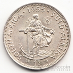ЮАР 1 шиллинг 1955