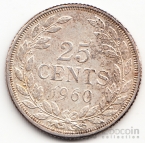 Либерия 25 центов 1960