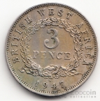 Брит. Западная Африка 3 пенса 1947