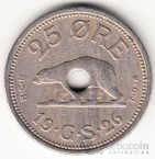 Гренландия 25 оре 1926 (с отверстием)