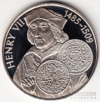 Фолклендские острова 50 пенсов 2001 Правители - Король Генрих VII