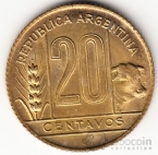 Аргентина 20 сентаво 1943