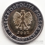 Польша 5 злотых 2022 Мошненский замок