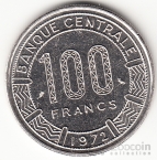 Чад 100 франков 1972