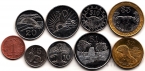 Зимбабве набор 9 монет 1989-2003