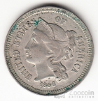 США 3 цента 1866