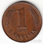 Латвия 1 сантим 1937