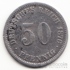 Германия 50 пфеннигов 1876 J