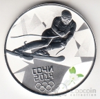 Россия 3 рубля 2014 Олимпиада в Сочи Горные лыжи СПМД