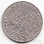 Чад 100 франков 1990
