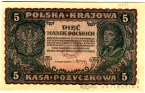 Польша 5 марок 1919