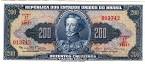 Бразилия 200 крузейро 1964