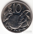 Острова Кука 10 центов 1978 С гуртовой надписью 