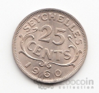 Сейшельские острова 25 центов 1960