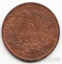 Франция 5 сентим 1883