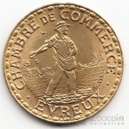 Франция 1 франк 1922 Нотгельд город Эвре