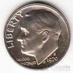 США 10 центов 1970 S (Proof)