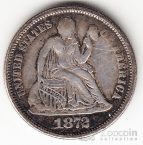 США 10 центов 1872