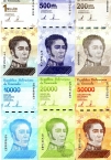 Венесуэла набор 6 банкнот 2019