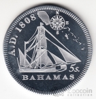 Багамские острова 1 крона 1808 (пробная, алюминий)