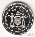 Белиз 25 центов 1976 (тип 1, Proof)