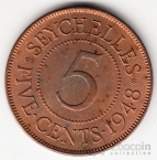Сейшельские острова 5 центов 1948 [2]