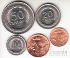 Колумбия набор 5 монет 1967-1978