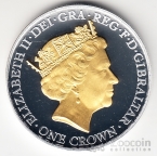 Гибралтар 1 крона 2016 90 лет со дня рождения Королевы Елизаветы II - пятый портрет