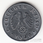Германия 10 пфеннигов 1940 J (тип 2)