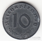Германия 10 пфеннигов 1940 J (тип 2)