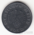 Германия 10 пфеннигов 1940 G (тип 2)