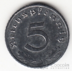 Германия 5 пфеннигов 1940 A (тип 2)