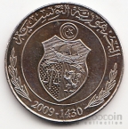 Тунис 1 динар 2009
