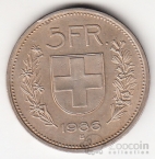Швейцария 5 франков 1986