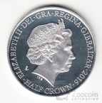 Гибралтар 1/2 кроны 2016 Битва за Атлантику - Вы спасли землю или умерли, пытаясь ее спасти