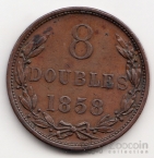 Гернси 8 дублей 1858