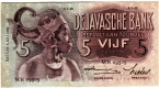 Индия - Нидерландская Индия 5 гульденов 1939